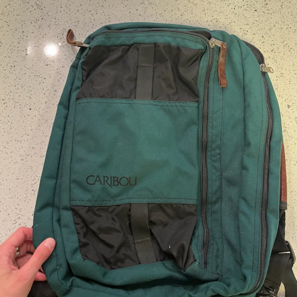 VINTAGE Caribou Backpack or Duffle - Leather Handle
